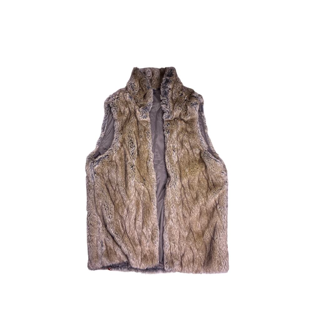 Abercrombie & Fitch Faux Fur Vest Women’s XS Y2K Glam Lined Soft Layering Piece